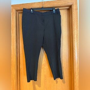 Worthington slim fit black with white polka dots dress pants Womens Size 16P